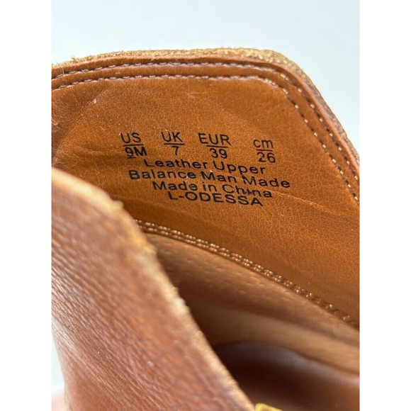 Franco Sarto Odessa Tan Leather Ankle Boots Women's Size 9 - Picture 6 of 12